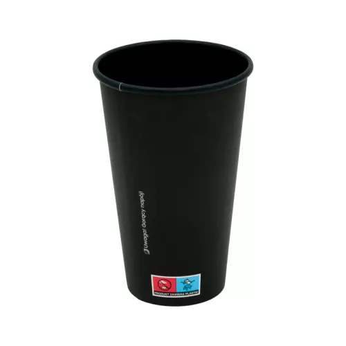 Kubek papierowy 100% czarny 400 ml/ 16 oz śr. 90 mm, 1-warstwowy BLACK