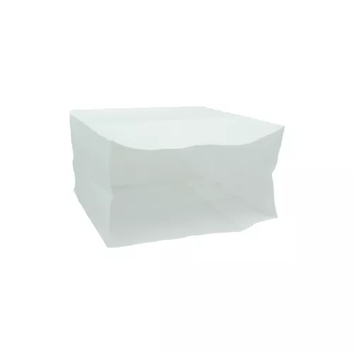 Torba papierowa klockowa MINI 140x75x145 mm biała bez uchwytu