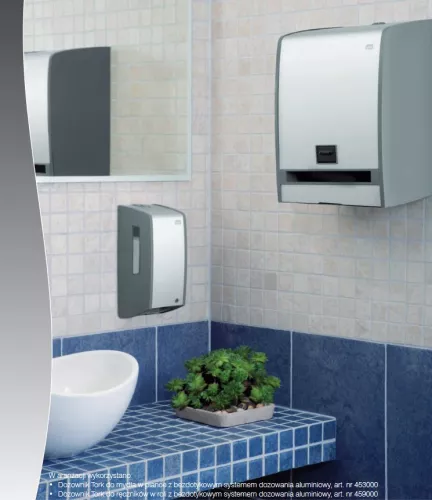 Dozownik bezdotykowy Tork do ręczników w roli - aluminium, H1