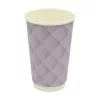 Kubek papierowy 2-warstwowy 'Kołderka' 400 ml śr. 90 mm LILA (z logo żółw)