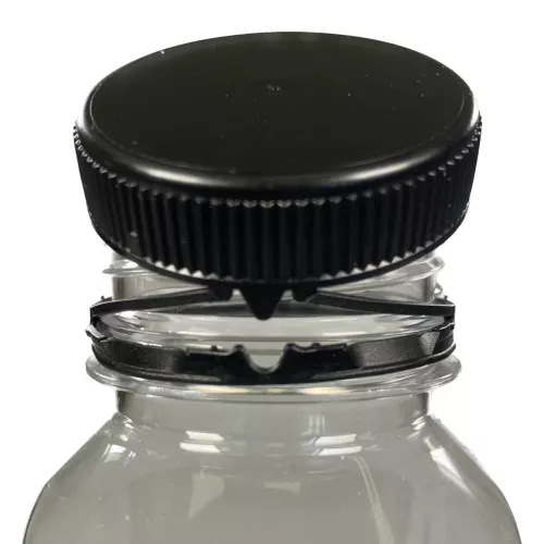Nakrętka wisząca do butelek PET śr. 3/38 mm czarna (71szt)
