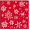 Serwetki świąteczne Airlaid 40x40 cm RED SNOWFLAKES
