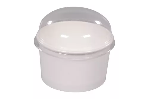 Wieczko wypukłe szczelne do pojemników 245ml na lody i desery śr.92mm