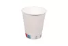 Kubek papierowy 1-warstwowy biały 300ml/12 oz śr. 90 mm (z logo żółw)