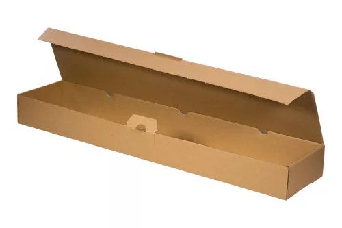 Pudełko na zapiekankę 50x11x5 cm brązowe zamykane , karton 3-warstwowy