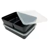 Pojemnik 1-komorowy 1374 ml, 227x175x53 mm wielokrotnego użytku, czarny