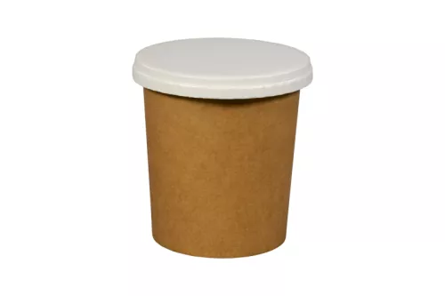 Pojemnik sałatkowy papierowy 462 ml brązowo-biały GREEN LEAF śr. 93,5 mm (spód)