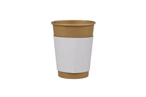 Ochraniacz termiczny na kubki papierowe 200/250ml biały