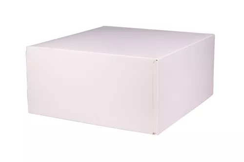 Kartonik na torty z wieczkiem klapowym 25x25x12 cm biały