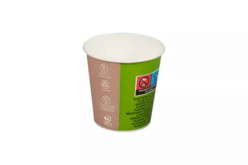 Kubek papierowy 1-warstwowy 'coffee to go' 100ml śr.62 mm (z logo żółw)
