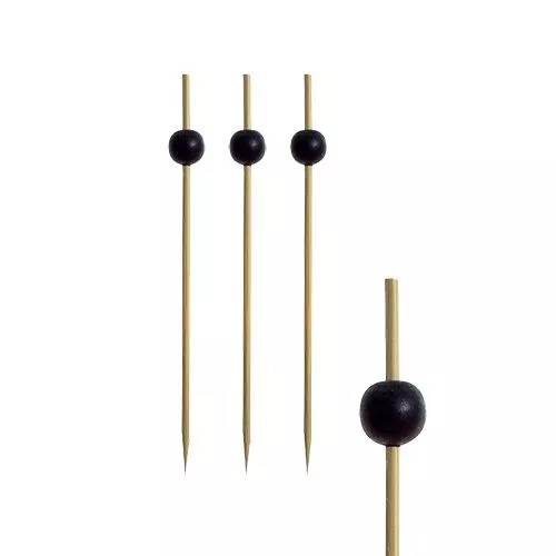 Patyczki bambusowe 12,5 cm Black Pearl do szaszłyków i przekąsek
