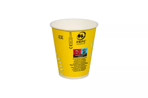 Kubek papierowy do zimnych napojów SUNRISE 300 ml śr. 90 mm