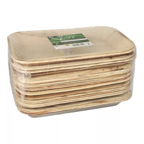 Tacka z liści palmowych kwadratowy 24x16,5 cm, wys. 2 cm