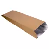 Torba papierowa 31x10x4 cm fałdowa brązowa / kraft powlekana aluminium