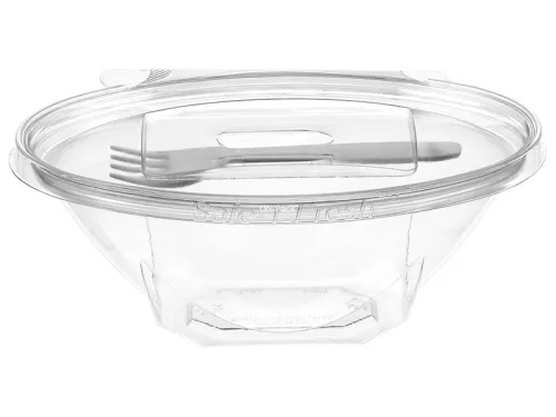 Owalny pojemnik Safe-T-Fresh 500ml z widelcem