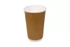 Kubek papierowy 2-warstwowy brązowo-biały 400 ml śr. 90 mm