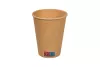 Kubek papierowy 1-warstwowy kraft 300ml śr 90 mm (z logo żółw)