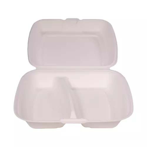 Menubox 2-dzielny z pulpy trzcinowej 230x205x70 mm