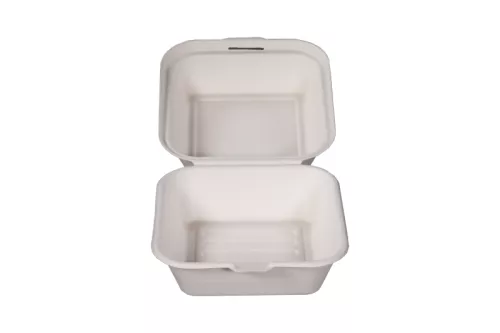 Hamburgerbox z pulpy trzcinowej 154x154x80 mm