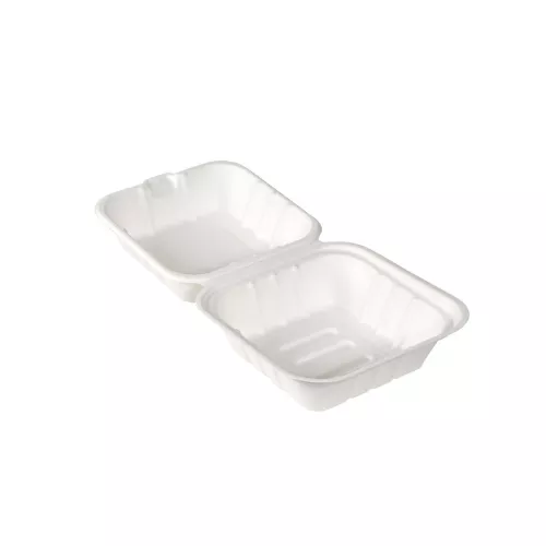 Pojemnik obiadowy biały z włókna 1-komorowy 162x152x80 mm