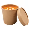 Pojemnik papierowy do zupy brązowy 350ml DO MIKROFALI