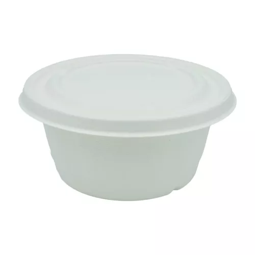 Miska DIAMOND 1000ml z pulpy z trzciny cukrowej, biała śr.165mm