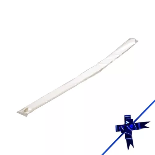 Wstążka ściągana 2,5cm biała