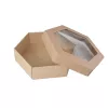 Pudełko do cateringu z okienkiem sześciokątne PARTY BOX premium 315x315x90 mm