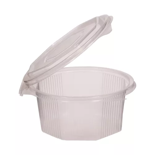 Pojemnik ośmiokątny 500ml PP z wieczkiem na zawiasie