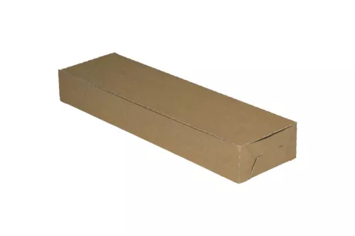 Pudełko kartonowe na zapiekankę brązowo-białe 35x9,5x4 cm