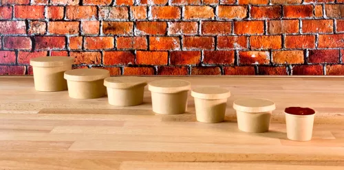 Pojemnik papierowy kraft deserowy 160ml śr. 80mm