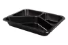 Pojemnik obiadowy 3-dzielny czarny 227x178x30 mm LITE do zgrzewu