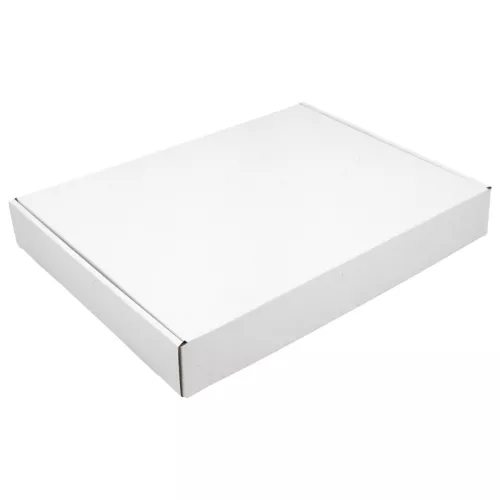 Pudełko prostokątne do pizzy 33,4x24,4x4,5 cm białe