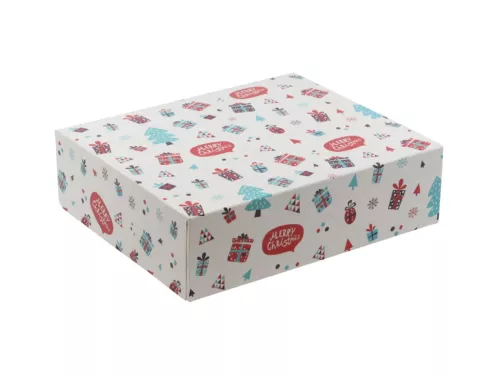 Kartonik na ciasto motyw Świąteczny 25x21x7 cm Merry Christmas