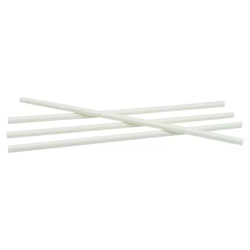 Słomka papierowa biała śr. 6mm, dł. 21cm SATINO