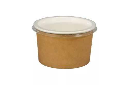 Pojemnik sałatkowy papierowy 508 ml brązowo-biały GREEN LEAF śr. 115 mm (spód)