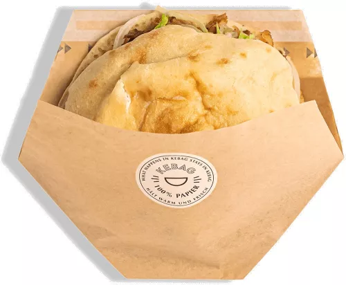 Torebka papierowa KEBAG Big na kanapkę/kebab 25,5x30,5 cm odrywana