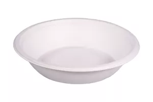 Miska 850/1000ml biała z pulpy z trzciny cukrowej śr.205 mm