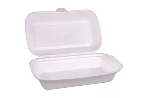 Menu Box niedzielony połówka biały styropianowy