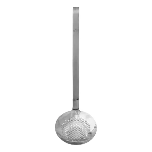 Łyżka cedzakowa śr.10 cm dł.25 cm, stalowa premium