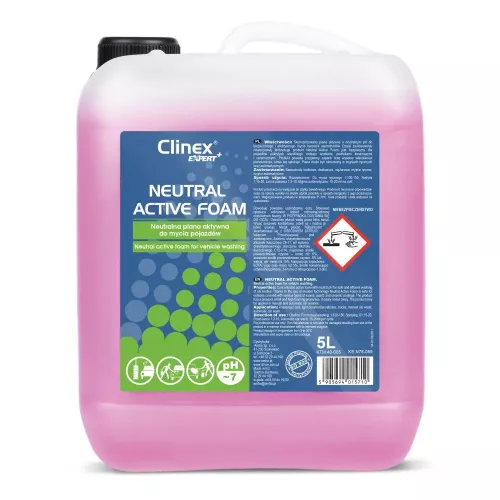 CLINEX NEUTRAL ACTIVE FOAM - NEUTRALNA PIANA AKTYWNA DO MYCIA POJAZDÓW 5L