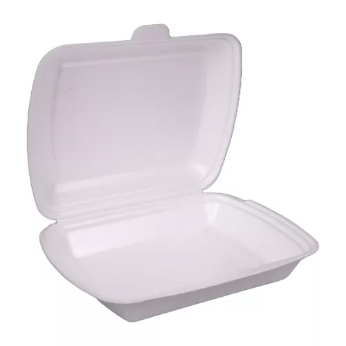 Menu Box niedzielony biały styropianowy
