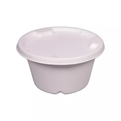 Miska 500ml z pulpy z trzciny cukrowej, biała śr.135mm