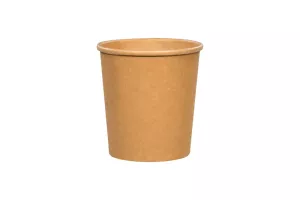 Wieczko papierowe kraft do poj.na zupę 200/300/400ml śr.98 mm, wentylowane