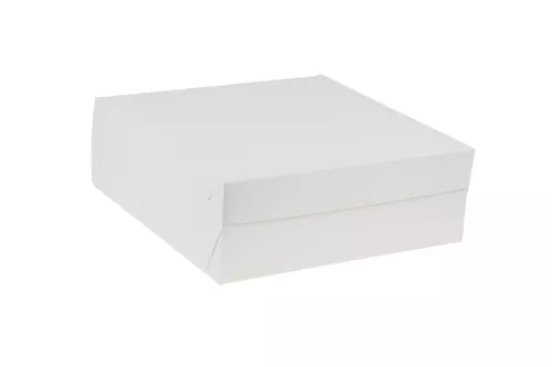Opakowanie do tortów 32x32x10 cm z klapą, składane z tektury litej