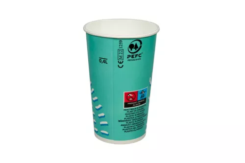 Kubek papierowy do zimnych napojów SUNRISE 400 ml śr. 90 mm