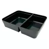 Pojemnik 2-komorowy 730+544 ml, 227x175x53 mm wielokrotnego użytku, czarny