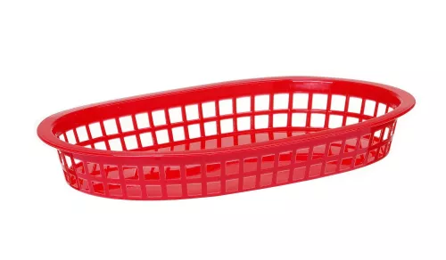 Koszyk do serwowania 275x175x38 mm czerwony - 6 sztuk