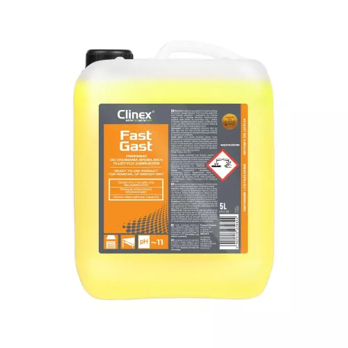 Preparat do usuwania wszelkich tłustych zabrudzeń Clinex Fast Gast 5L
