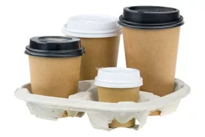Kubek BIO papierowy dwuwarstwowy kraft (z bambusa)+ PLA kompostowalny 200 ml śr. 80 mm